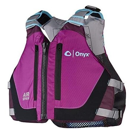 Onyx Air Span Angler Paddle Sports Life Jacket Purple, ML 123000-600-040-23
